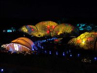 Eden Project by night